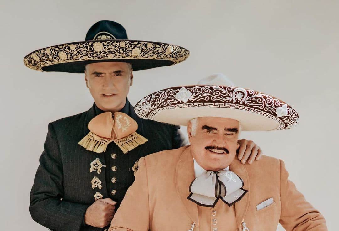 Alejandro Fernández y su padre, Vicente Fernández.
