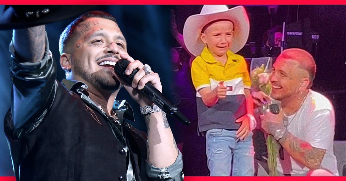 Christian Nodal sube al escenario a niño que lo veía por primera vez y lloró