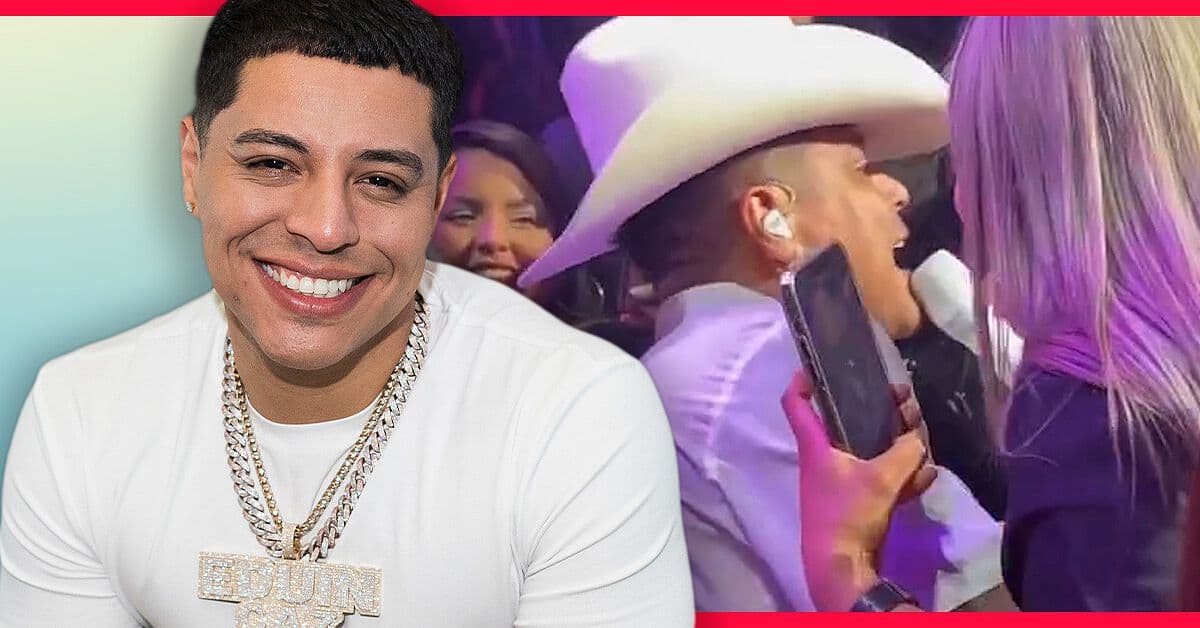 Eduin Caz se baja del escenario para cantarle a una fan 'Qué Onda Perdida'