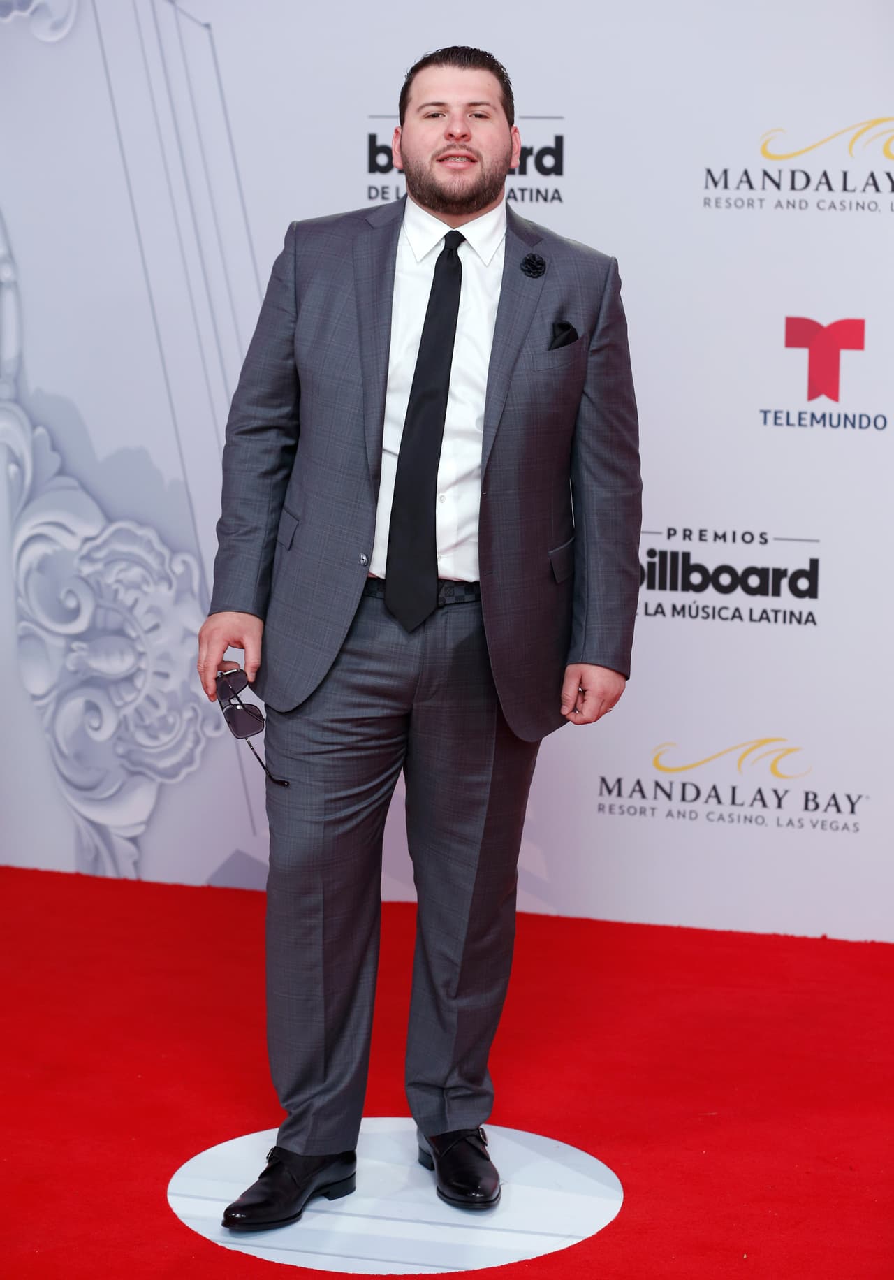 El Fantasma arrives at the Billboard Latin Music Awards on Thursday, April 25, 2019, at the Mandalay Bay Events Center in Las Vegas. (Photo by Eric Jamison/Invision/AP)