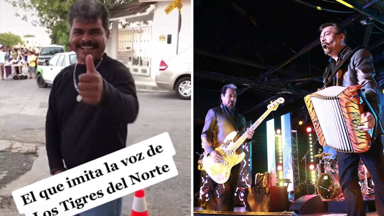 Este hombre imita con mucho estilo a los cantantes de Los Tigres del Norte