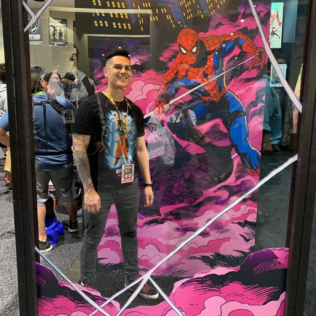 El Hombre Araña es uno de sus personajes predilectos de los cómics.