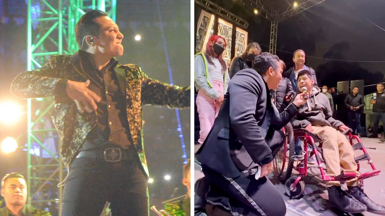 Edwin Luna sube al escenario a niño en silla de ruedas a cantar ‘Broche de Oro’