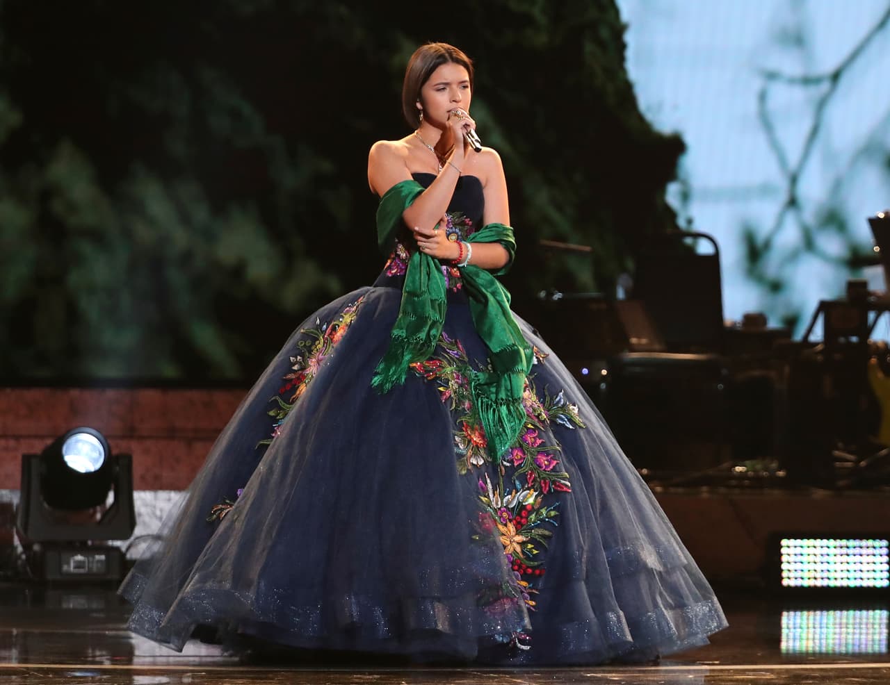 Angela Aguilar performs "La Llorona" at the 61st annual Grammy Awards on Sunday, Feb. 10, 2019, in Los Angeles. (Photo by Matt Sayles/Invision/AP)