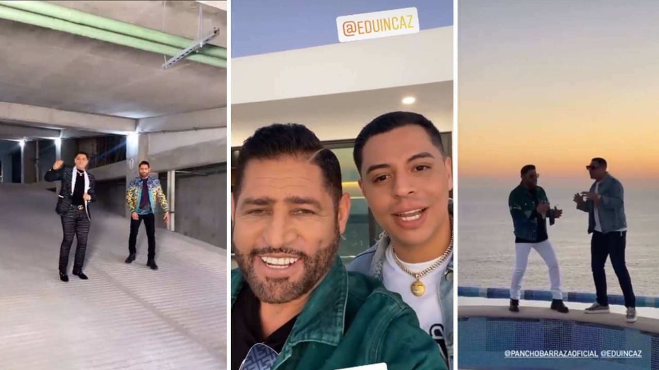 Pancho Barraza y Eduin Caz ya comenzaron a grabar su video ‘Música romántica’: Les va a encantar