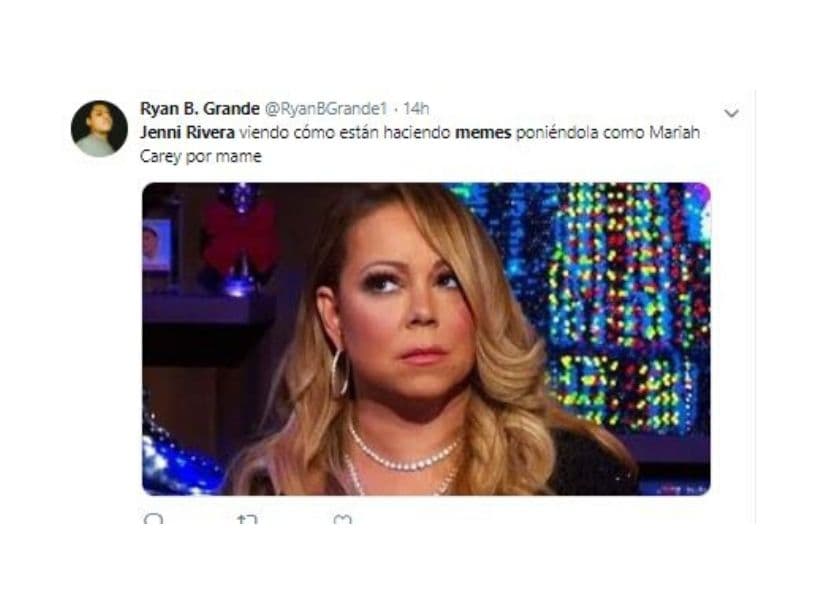 Otra “prueba” que compartieron por redes sociales, es el parecido entre Mariah Carey y la intérprete de “Inolvidable”.