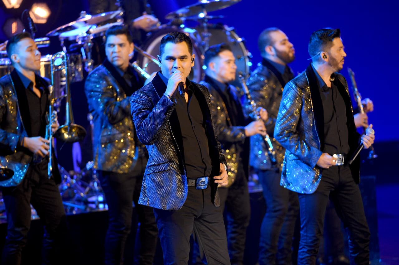 Los Recoditos performs "Te Daran Ganas De Verme" at the Latin Grammy Awards on Thursday, Nov. 15, 2018, at the MGM Grand Garden Arena in Las Vegas. (Photo by Chris Pizzello/Invision/AP)