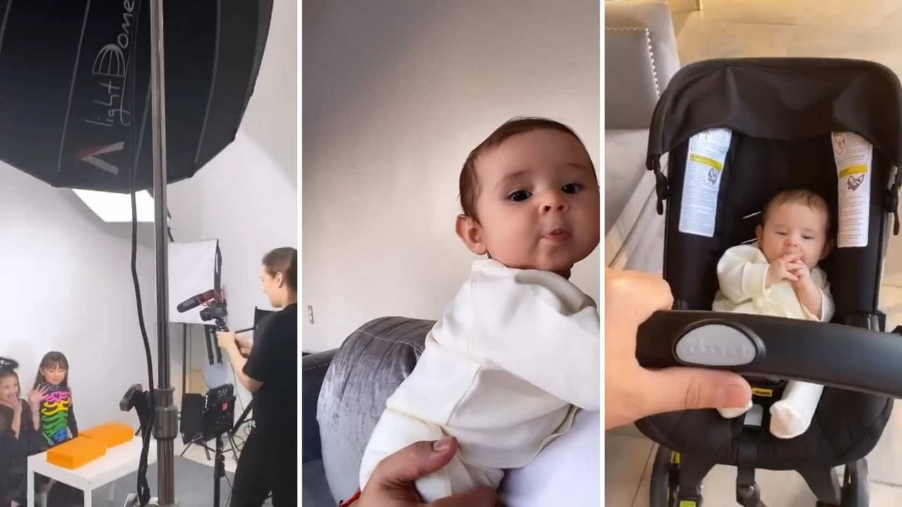 Mientras Kenia Ontiveros ayuda a sus hijas mayores, a Larry Hernández le toca cuidar a Dalett