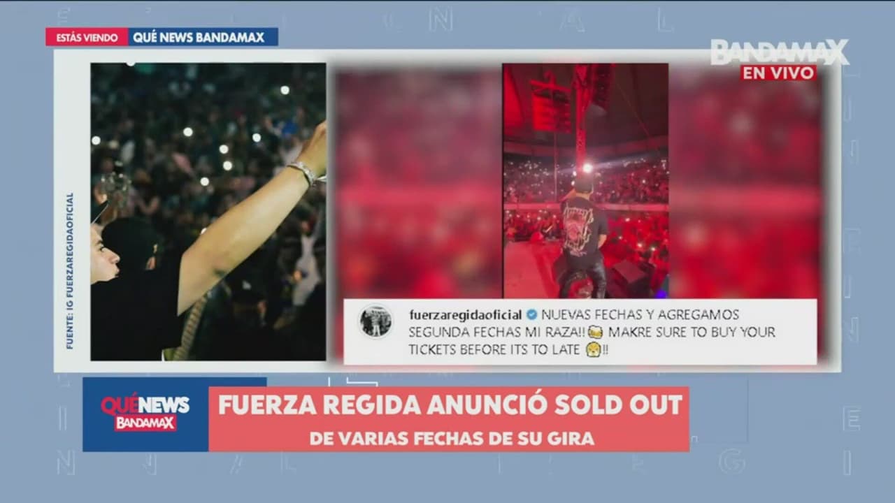 Fuerza Regida anunció ‘sold out’ de varias fechas de su gira