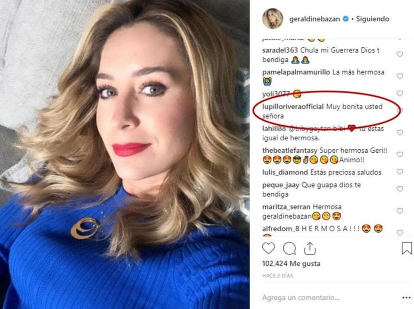 Geraldine Bazán subió una selfie que no pasó desapercibida por Lupillo Rivera