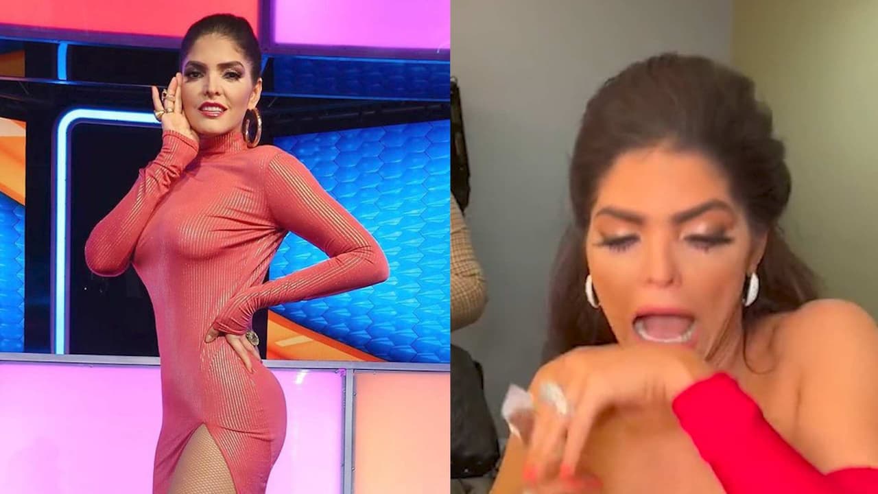 A Ana Bárbara se le sale ‘tocho morocho’ y enseña de más tras bajársele el escote en pleno TikTok