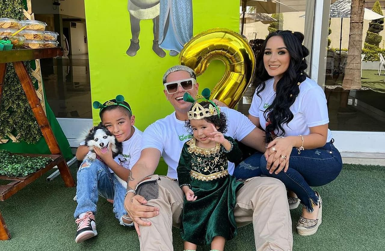 Eduin Caz celebró rodeado de amigos los dos años de su hija Geraldine