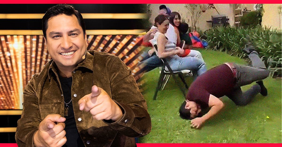 Julión Álvarez saca su niño interior al jugar a las sillas, pero pierde