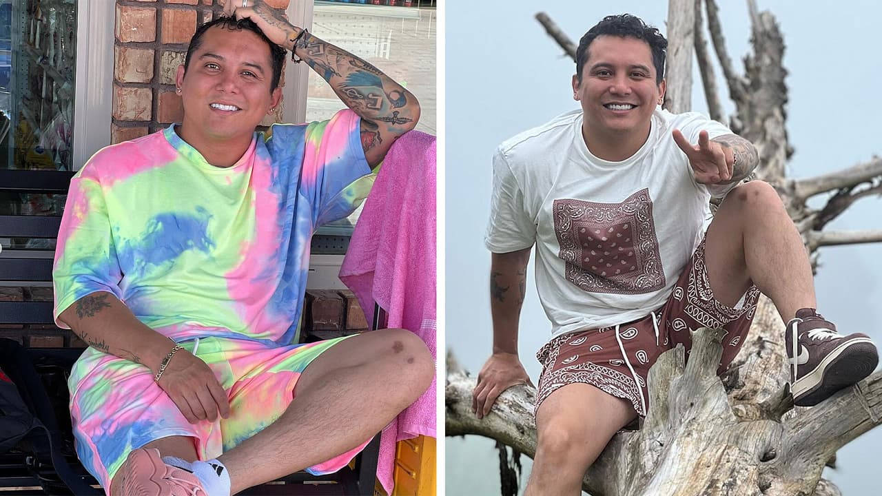 Edwin Luna es un amante de los tenis y presume parte de su colección