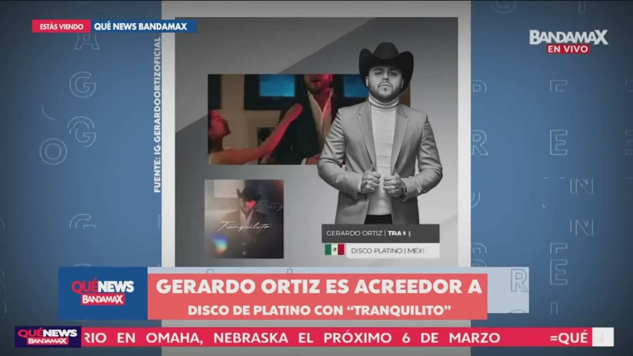 Gerardo Ortiz es acreedor a Disco de Platino