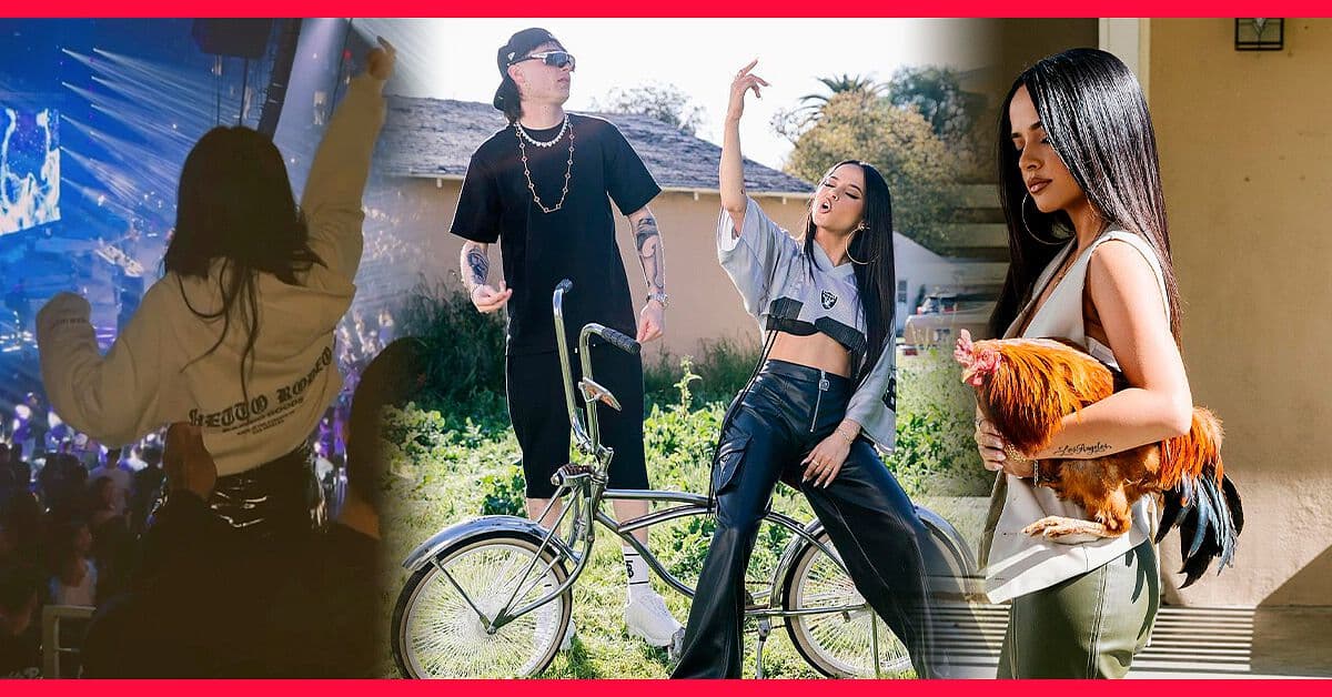Becky G demuestra ser fan de Peso Pluma y se emociona en su concierto