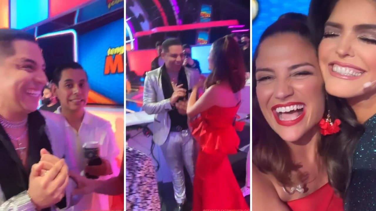 Esta fue la cara de emoción que hizo Eduin Caz al conocer a Natalia Jiménez de La Quinta Estación