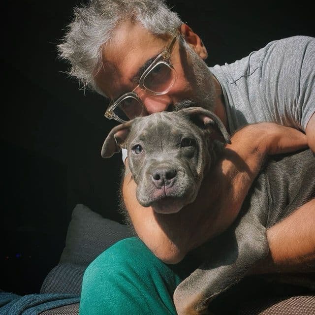 Alejandro Fernández. El cantante es otro amante de los canes. Recientemente presentó a Patché y Ko’z, de raza american bully.