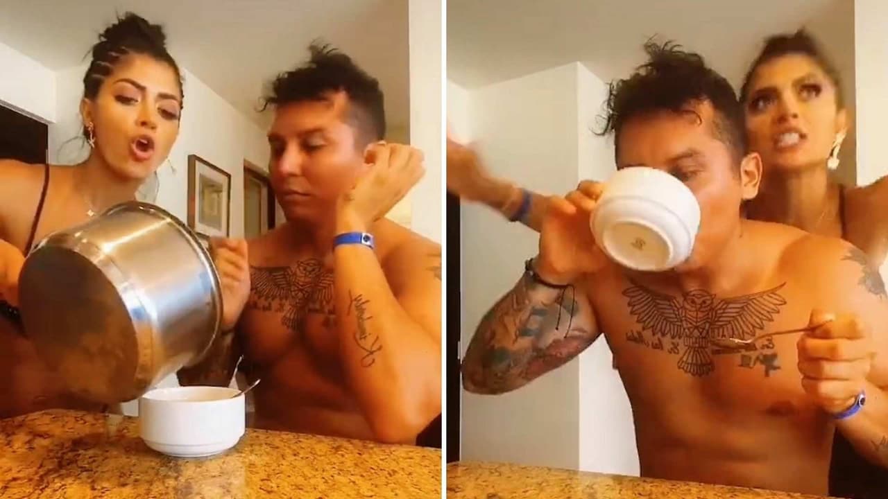 Kimberly Flores le aplica ‘la amarración’ a Edwin Luna y le da de tomar agua de calzón