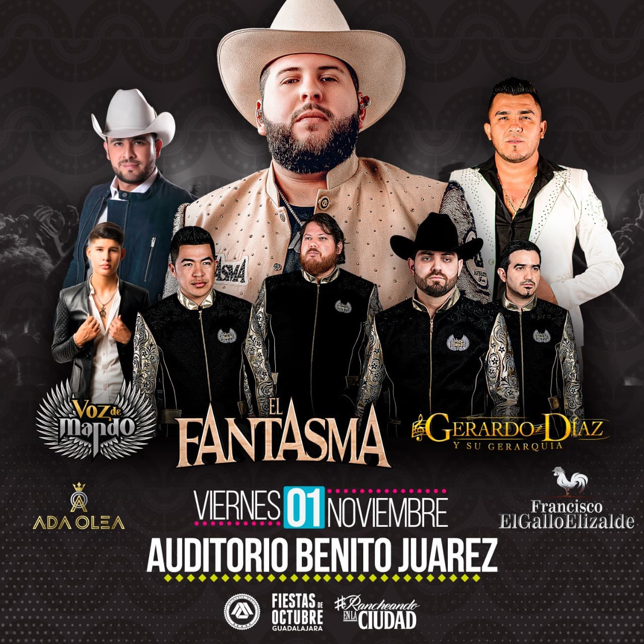 El Fantasma, Voz de Mando, Francisco Elizalde, Gerardo Díaz y Ada Olea estarán en un mismo escenario.