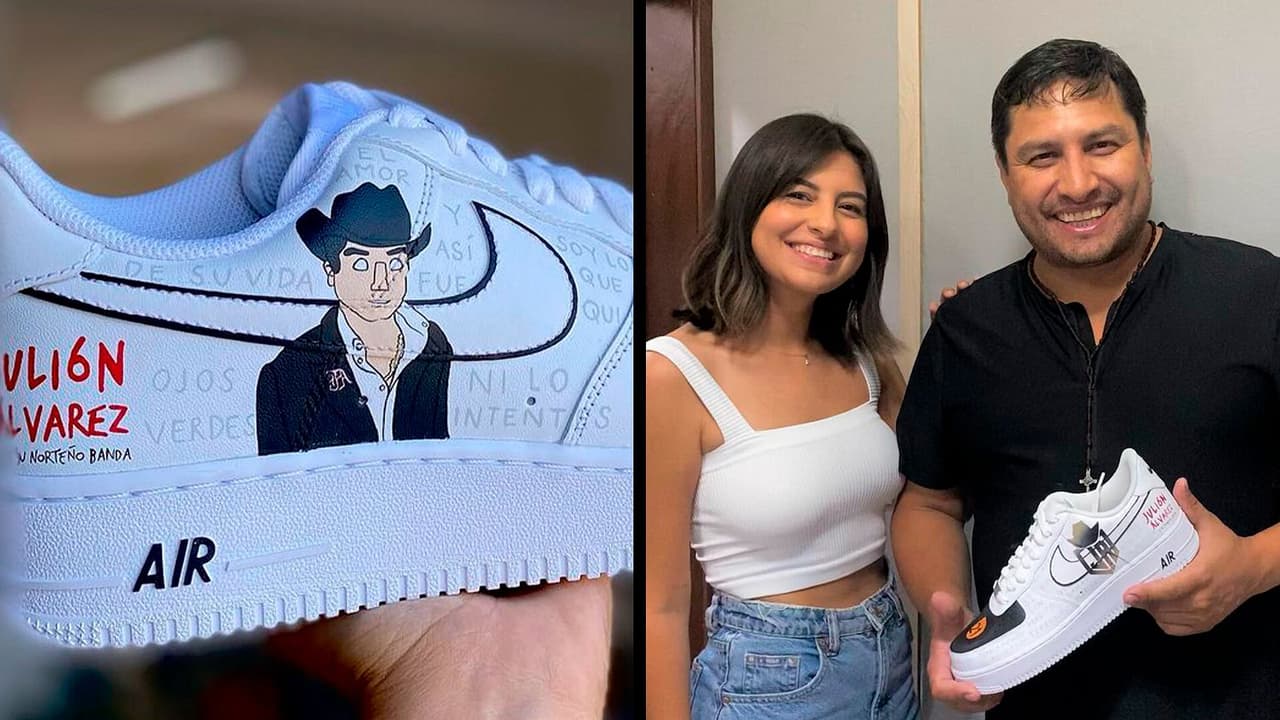 A Julión Álvarez le encantan sus tenis personalizados, ¡tienen sus canciones!