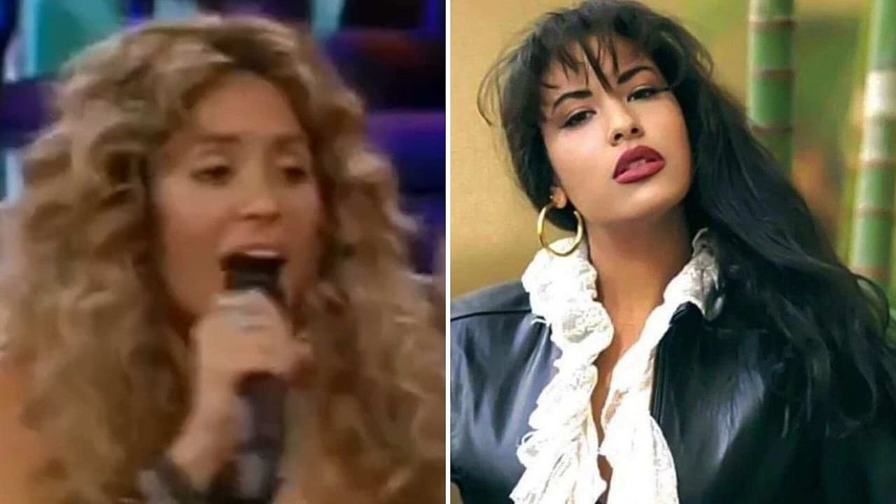 Shakira y la vez que interpretó ‘Amor Prohibido’ de Selena Quintanilla