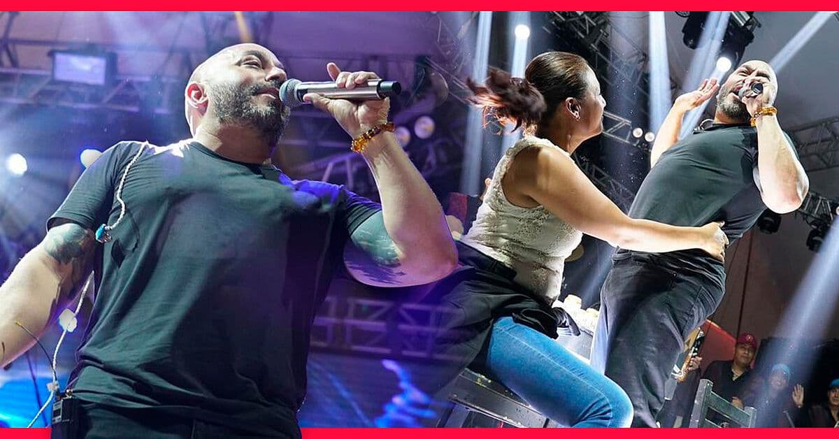Lupillo Rivera disfruta su soltería y le da beso a fan en concierto