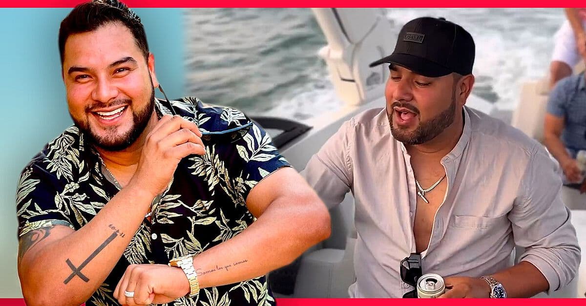 Alan de Banda MS canta 'Brindemos por el presente' mientras navega un yate