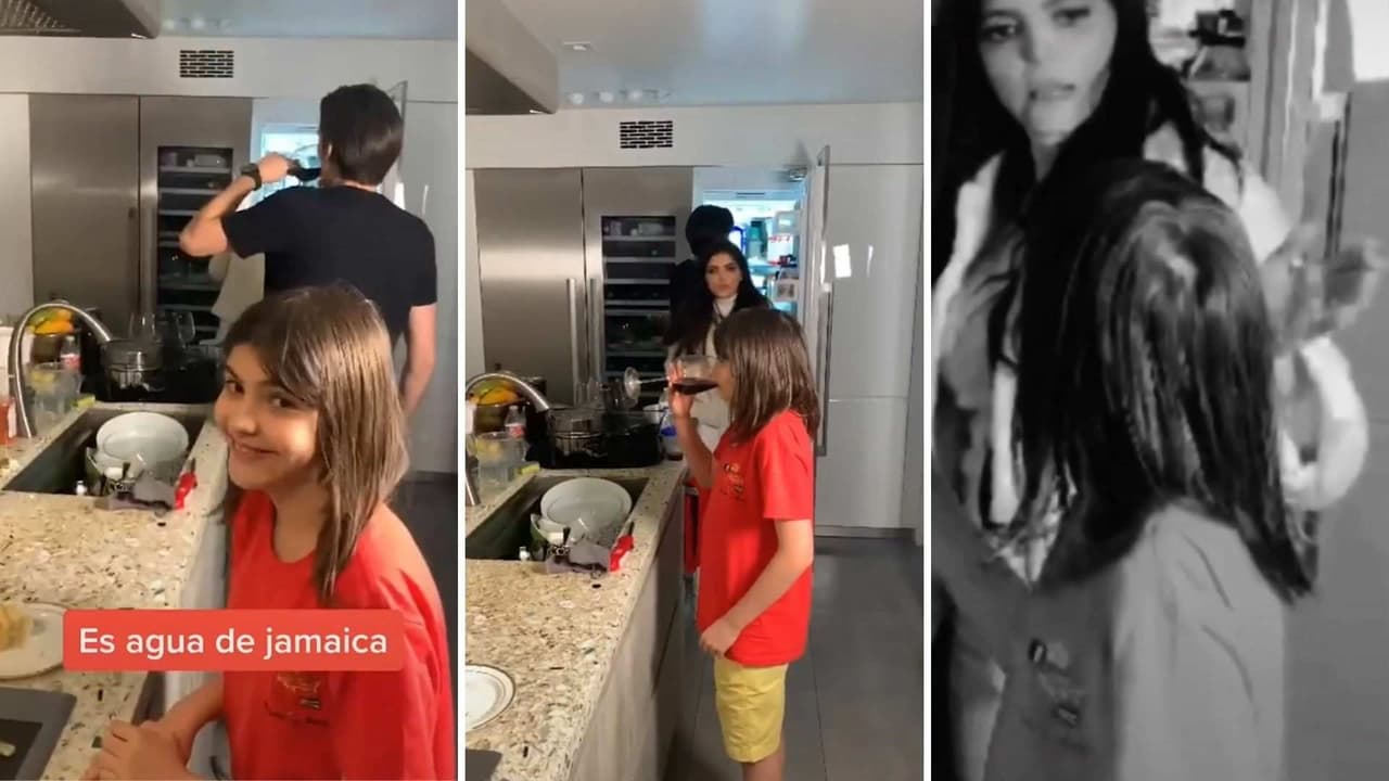 Hijo de Ana Bárbara la hace creer que está tomando vino y ella lo sorprende con un zape en la cabeza
