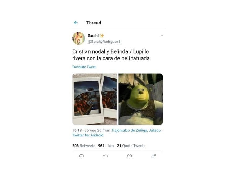 Los usuarios no tardaron en recordar con humor la relación que tuvieron Lupillo y Belinda hace un tiempo.