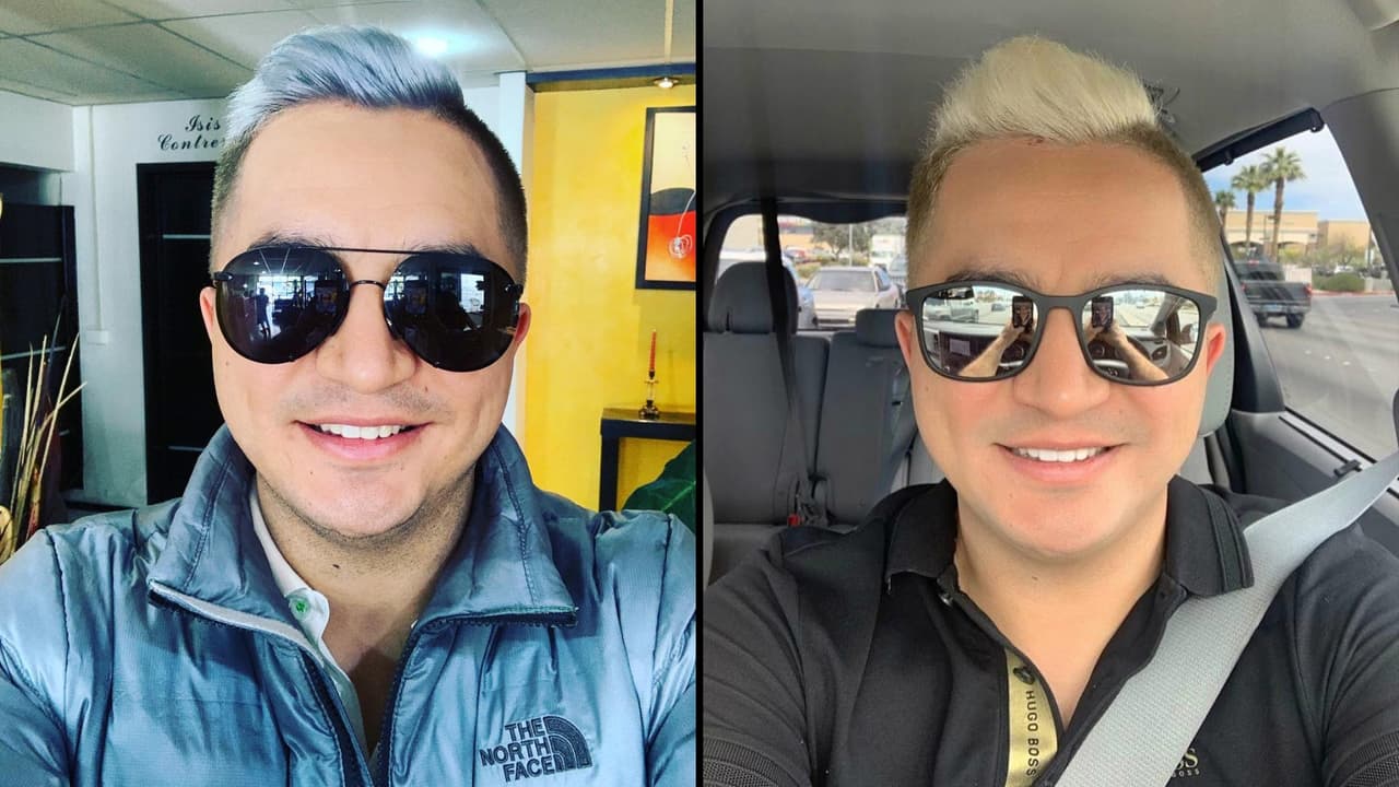 José Isidro Beltrán antes y después de cumplir el reto