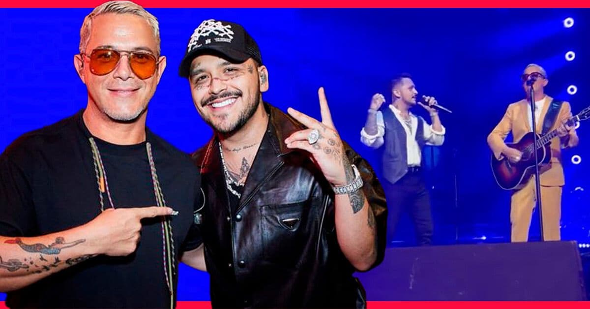 Christian Nodal y Alejandro Sanz arman dueto en concierto y sorprenden a todos