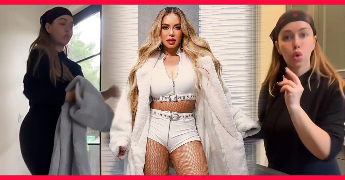 Chiquis arma una fiesta con las canciones que pone para realiza su quehacer
