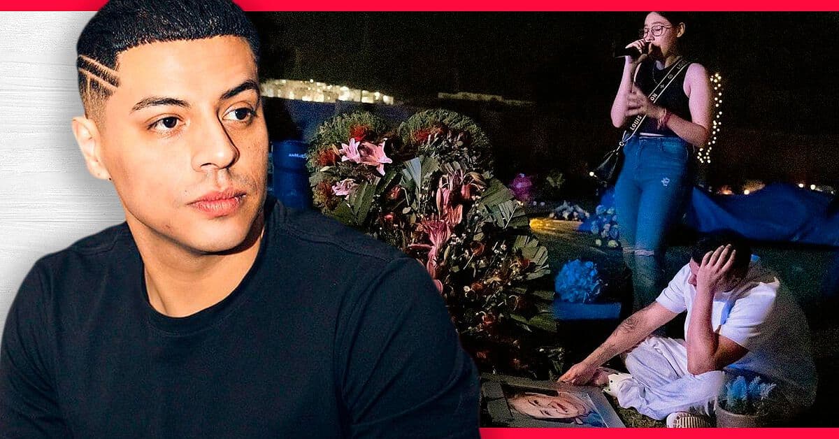 Eduin Caz le cantó 'Se Fue La Pantera' a su abuelita Tomasa en su tumba