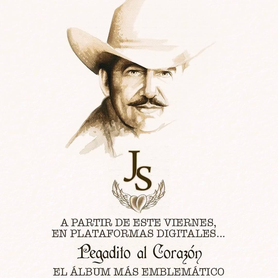 Lanzado originalmente en 2009, el disco "Pegadito al Corazón", de Joan Sebastian, se encuentra disponible en plataformas digitales.