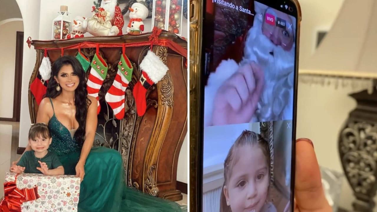 Gianna Luna ya le pidió sus regalos a Santa Claus y lo hizo por videollamada