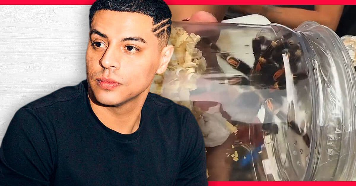 Eduin Caz y 6ix9ine se comen una tarántula con guacamole juntos