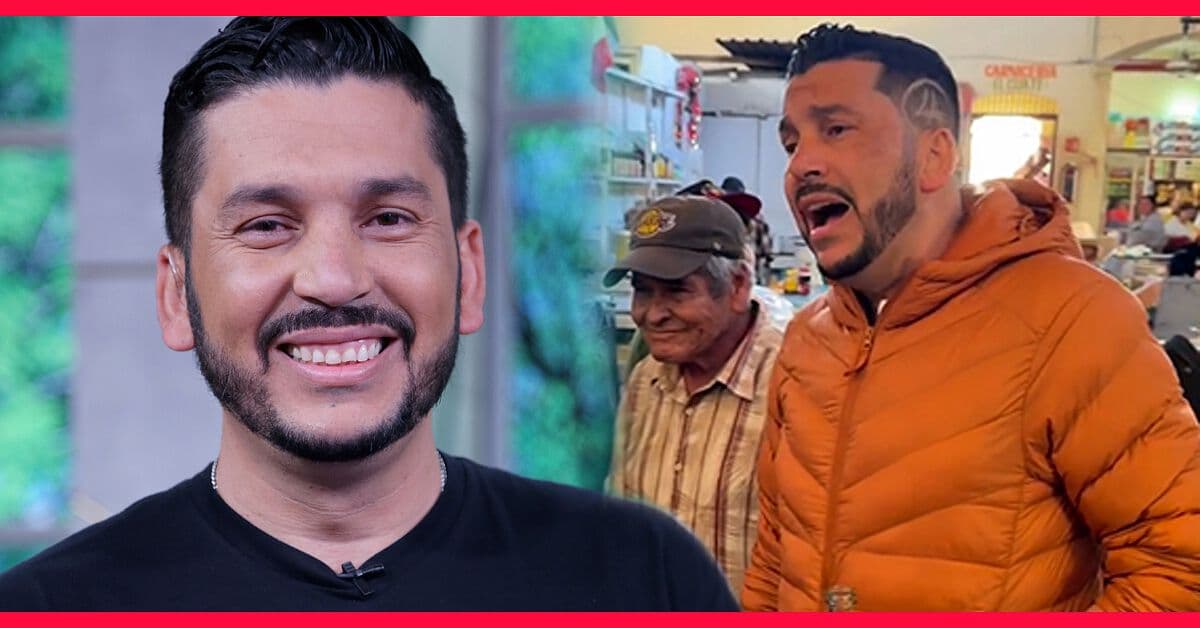 Luis Angel 'El Flaco' canta a capela en un mercado y encanta a la gente