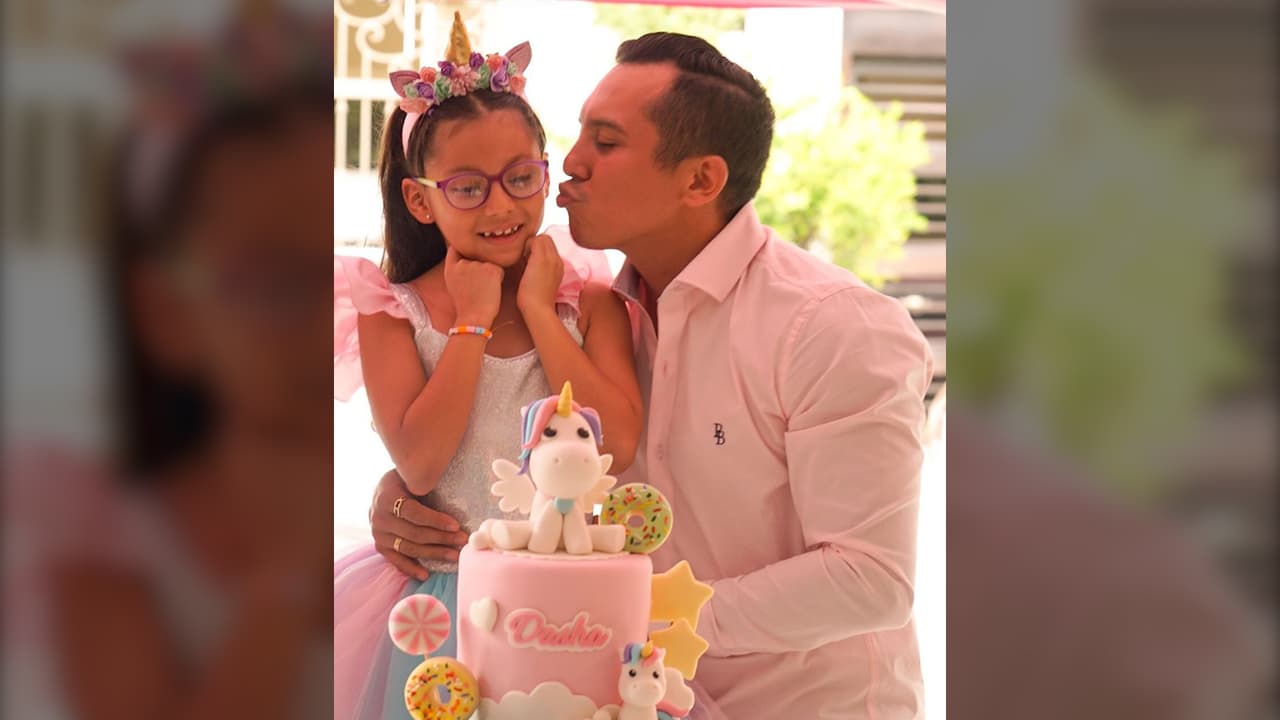 Así celebró Edwin Luna el cumpleaños de su hija Dasha