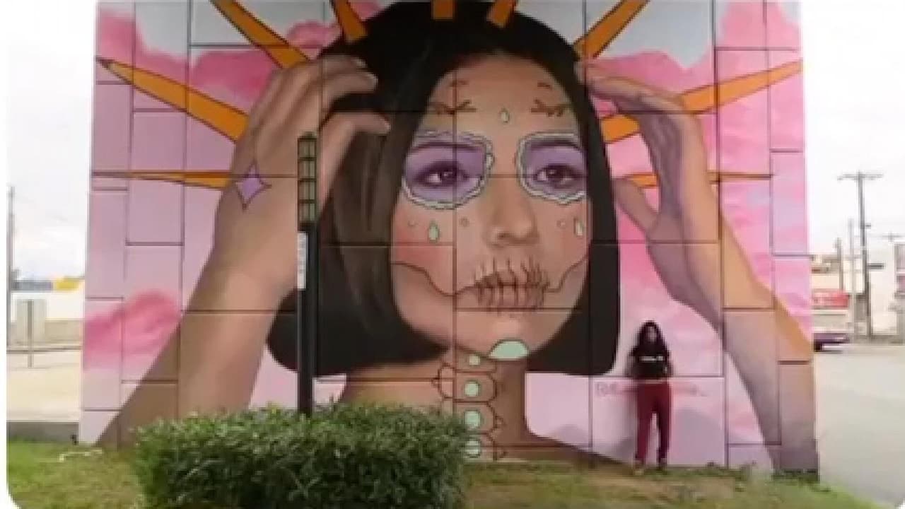 Ángela Aguilar tiene un impresionante mural en San Nicolás, Nuevo León