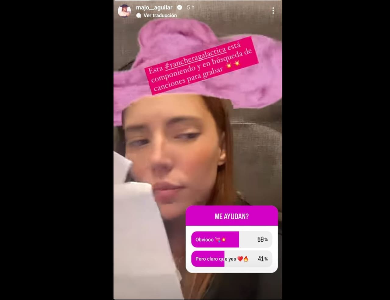 Majo Aguilar pide consejos a sus fans para agregar canciones a su nuevo álbum.