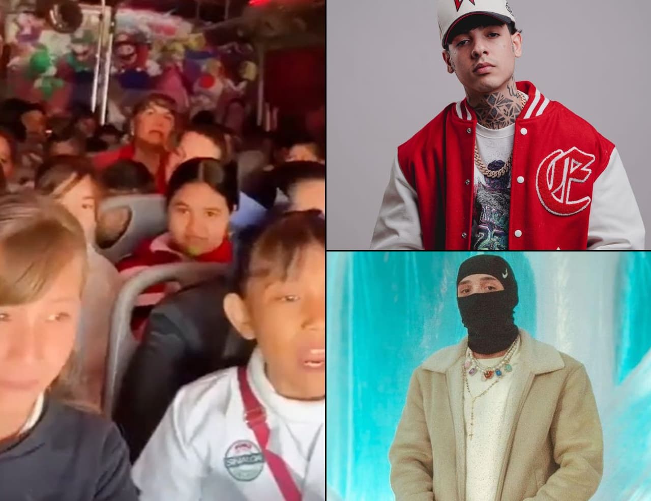 Niños sorprenden a todos al cantar "AMG" de Natanael Cano y Peso Pluma en un viaje escolar.