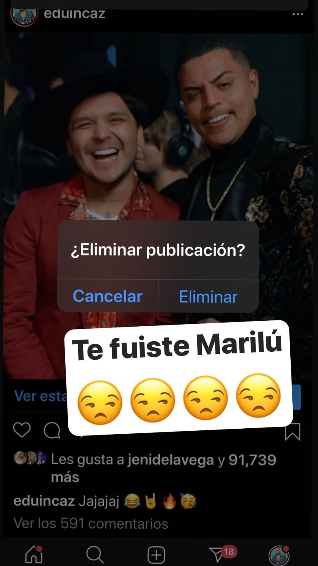 Christian Nodal y Eduin Caz.
