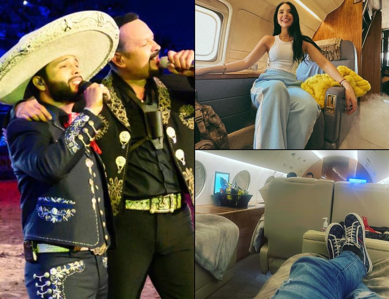 Pepe Aguilar presume el lujoso avión privado en el que viaja con sus hijos, Leo y Ángela.