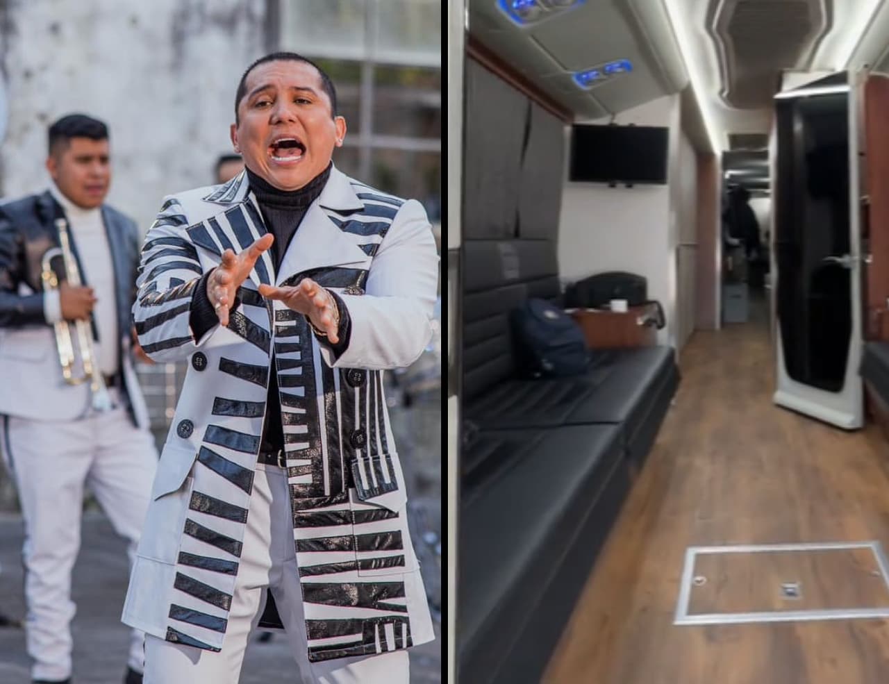 Edwin Luna y La Trakalosa de Monterrey viaja en un lujoso camión a cada uno de sus conciertos.