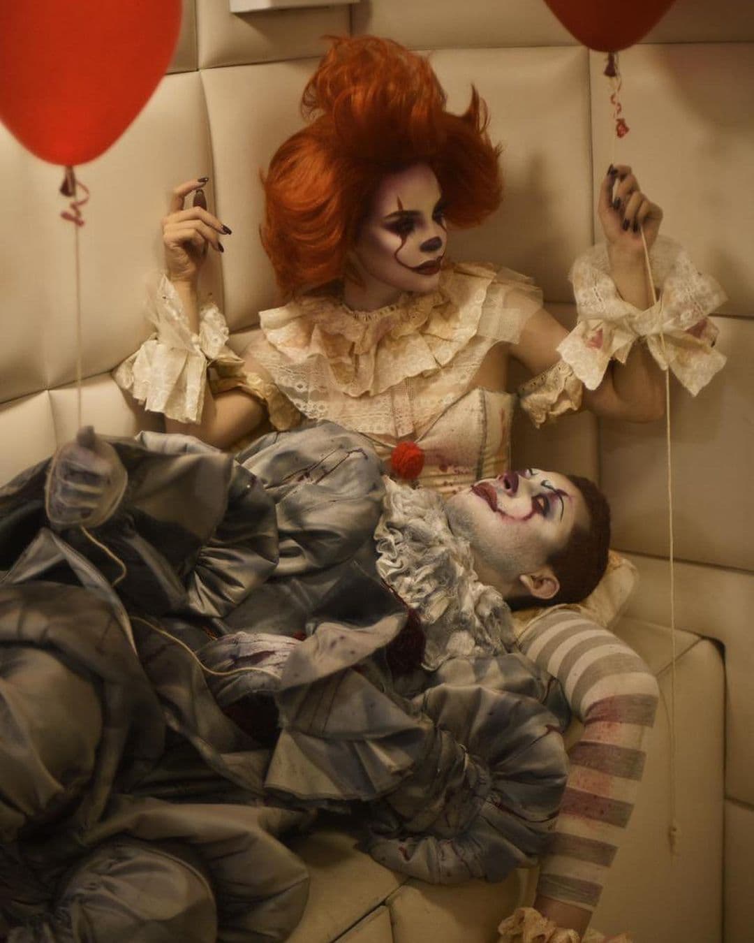 Fue a través de las redes sociales que tanto Nodal y Belinda decidieron caracterizarse como el tenebroso payaso de la película IT.