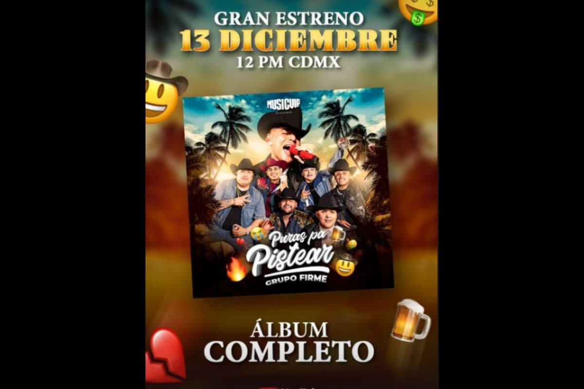 Grupo Firme compartió la portada del álbum que estrenará este mes de diciembre.