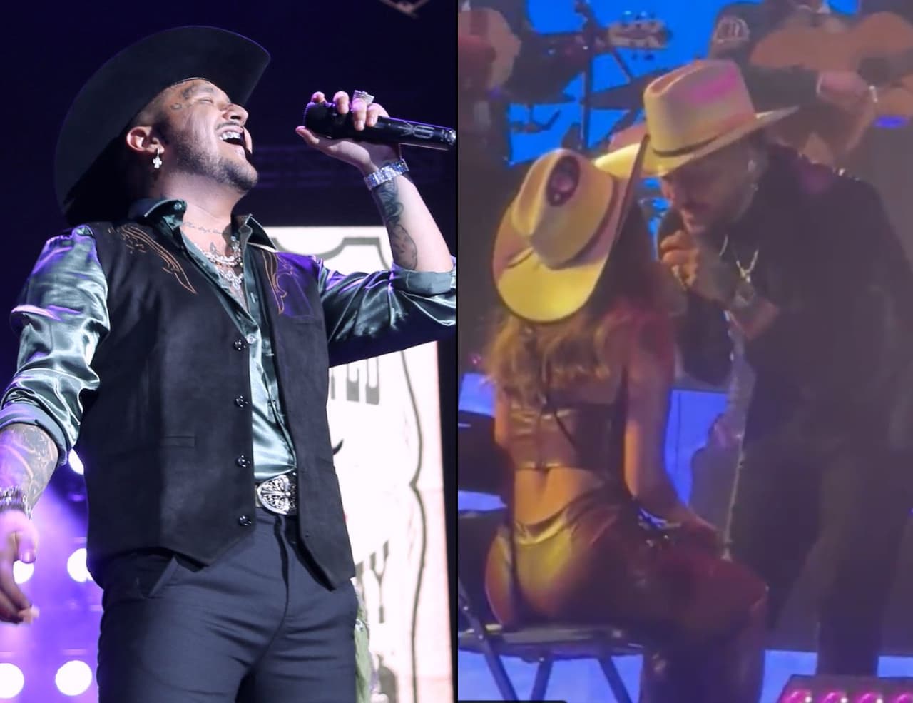 Una fan compartió el momento en que Christian Nodal la subió al escenario para cantarle de forma romántica.