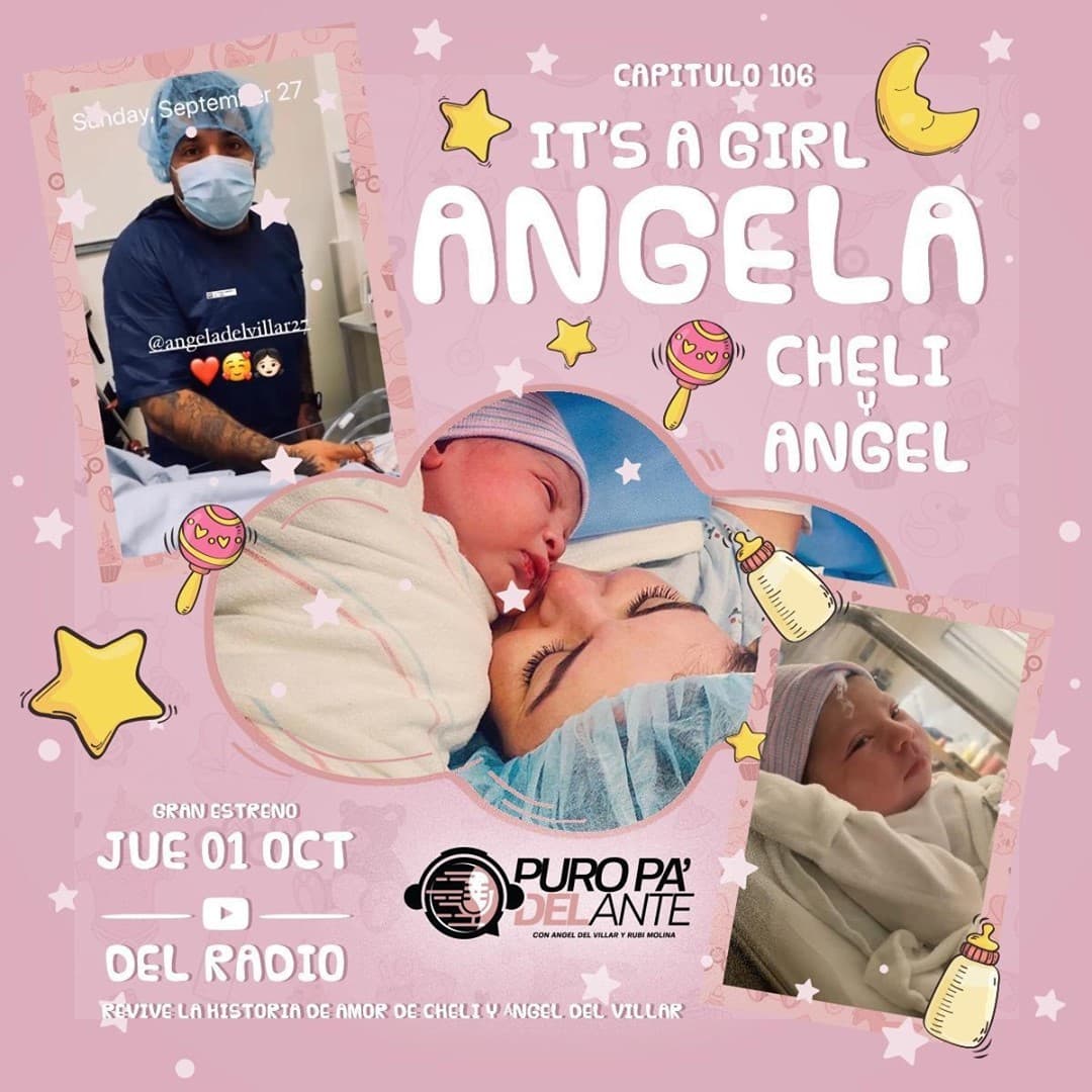 En sus historias de Instagram, tanto Ángel como Cheli presumieron a su bebé.