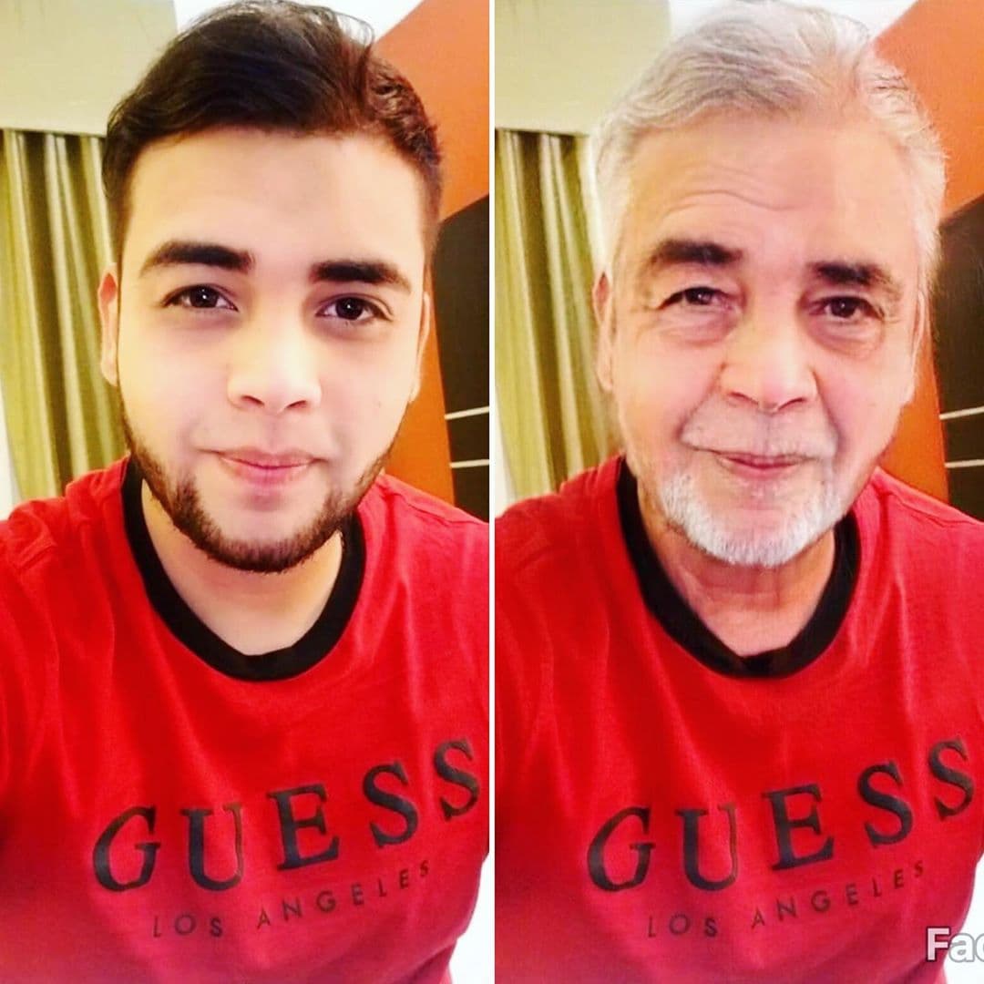 El cantante, Armando Lara, de la Séptima Banda también utilizó el filtro y este fue el resultado.
